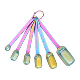 Set of 6 Mini Oval Shape Stainless Steel Measuring Spoons Set