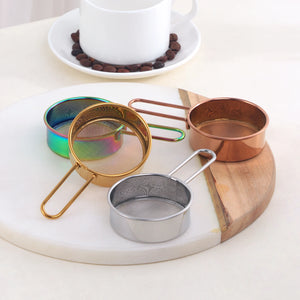 Kitchen Baking Tools Colander Gold Fine Mesh Strainers Tea Flour Sifter Stainless Steel Flour Sieve