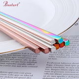 Best Selling Products Non-slip Square Shape Chinese Metal Stainless Steel Logo Custom Chopsticks