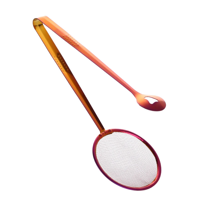 Multi-functional Kitchen Tools Stainless Steel Colander Food Filter Spoon With Clip