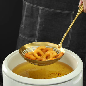 OEM/ODM Kitchen Accessories Frying Colander Stainless Steel Mesh Strainer Spoon for Cooking