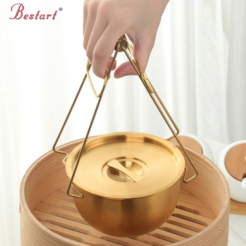 Baby Food Supplement Bowl Multifunctional Household 304 Stainless Steel Steamed Egg Stew Pot Bowl with Lid