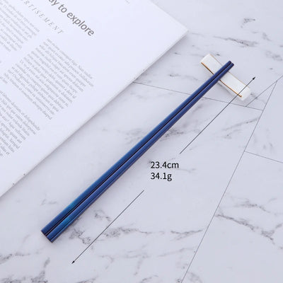 Best Selling Products Non-slip Square Shape Chinese Metal Stainless Steel Logo Custom Chopsticks