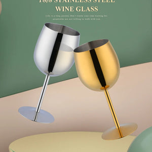 Popular Cup Metal Wine Mugs Stopper Drinking Custom Goblet 304 Stainless Steel Red Wine Glasses
