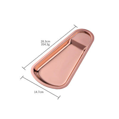 Hotel Dinning Room Stainless Steel Gold Serving Trays for Restaurant Tableware