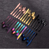 Restaurant supplies Cheap Tableware Spoons Forks knife stainless steel flatware set