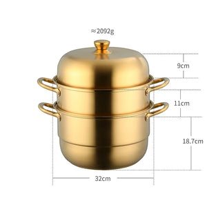 Wholesale Cheap Customization Kitchen Cooking Stainless Steel Steamer Pots and Pans Cookware Set