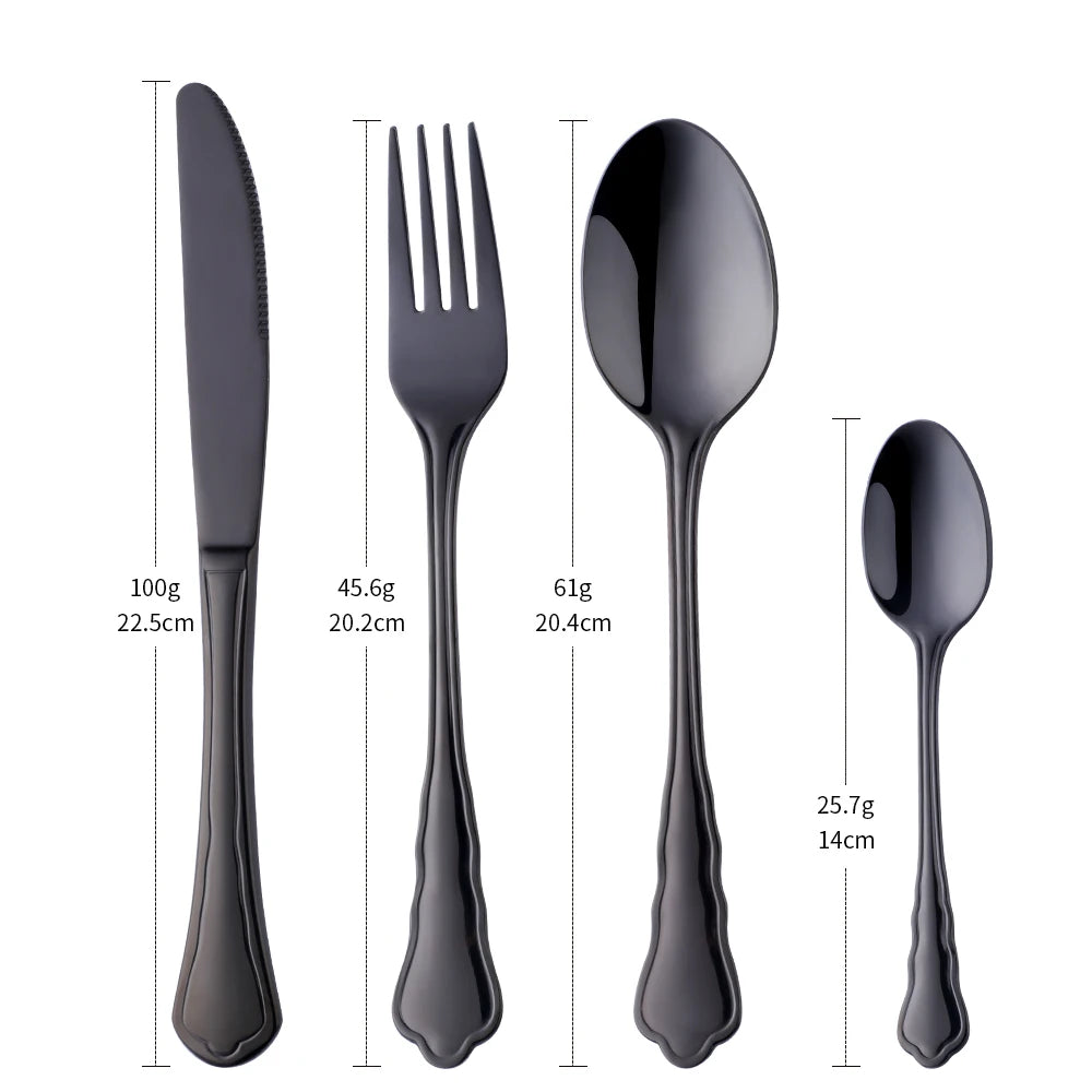 ODM/OEM Modern Ware Restaurant Dinner Silverware Set Bulk Gold Flatware Modern Hotel Silver Cutlery Stainless Steel Party