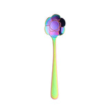 Buyer Star wholesale bulk Mirror throwing flower long spoon gold set stainless flatware coffee spoon