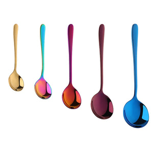 ODM/OEM Popular Custom Mini Long Handled Stainless Steel Rose Gold Coffee Spoon Metal Dessert Tea Spoon