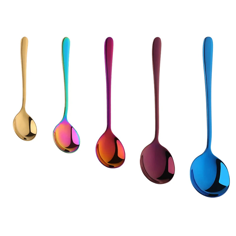 ODM/OEM Popular Custom Mini Long Handled Stainless Steel Rose Gold Coffee Spoon Metal Dessert Tea Spoon