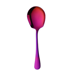 High Quality Colorful Slotted Service Spoons Set Stainless Steel Large Serving Spoon For Buffet Restaurant