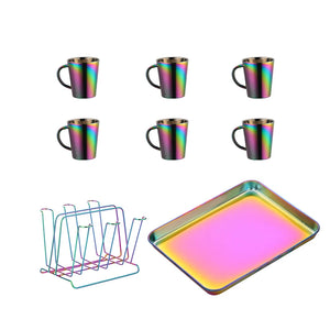 ODM/OEM Top Sale Luxury Double Wall Stainless Steel Colorful Coffee Cups Sets