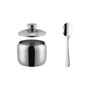 Seasoning Box Condiment Jar Set Spice Jars for Salt Pot Rack Stainless Steel Spice Jars with Lid