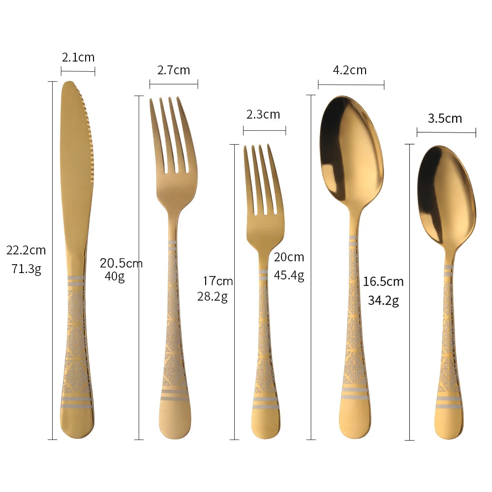 High quality Restaurant Hotel Wedding Flatware Silver Knife Forks And Spoons Set Stainless Steel  Cutlery Set