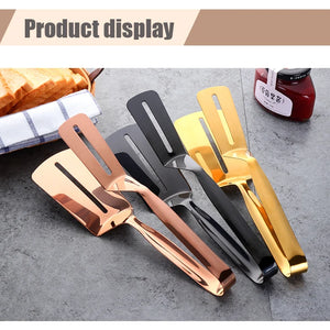 Kitchen Wares Accessories Stainless Steel Multifunctional Steak Clips BBQ Pizza Clamps Food Tongs