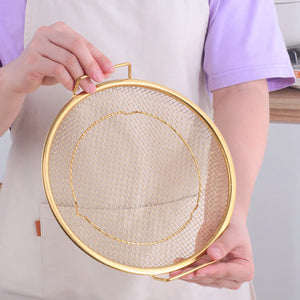 Kitchen Accessories Tools Multi-functional Round Stainless Steel Wash Fruit Flour Vegetable Storage Basket with Handle