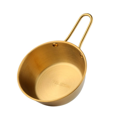 Multifunctional Korean Ramen wine stainless steel 304 18/10 Seasoning Mixing dish serving bowl with handle