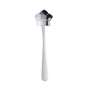 Buyer Star wholesale bulk Mirror throwing flower long spoon gold set stainless flatware coffee spoon