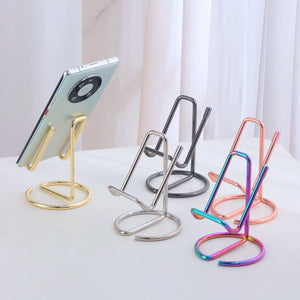 Hot Sales Christmas Day Portable Phone Stand Silicone Anti-slip Stainless Steel Mobile Phone Holders for All Phones