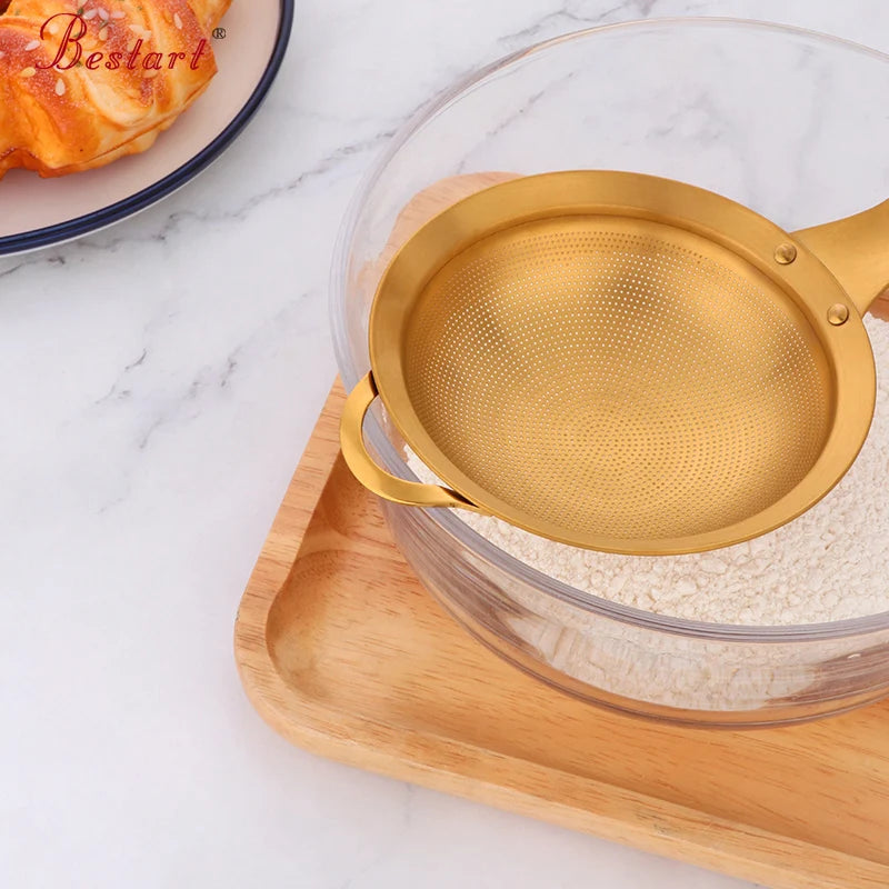 Baking Pastry Tools 18/8 Stainless Steel Sifters Fine Mesh Strainers Sieve Colanders Flour Strainer