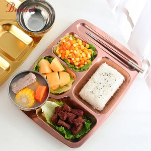 Customized Deep Dish Restaurant Food Dish Stainless Steel Dinner Plate