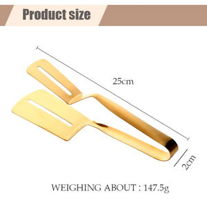 Kitchen Wares Accessories Stainless Steel Multifunctional Steak Clips BBQ Pizza Clamps Food Tongs