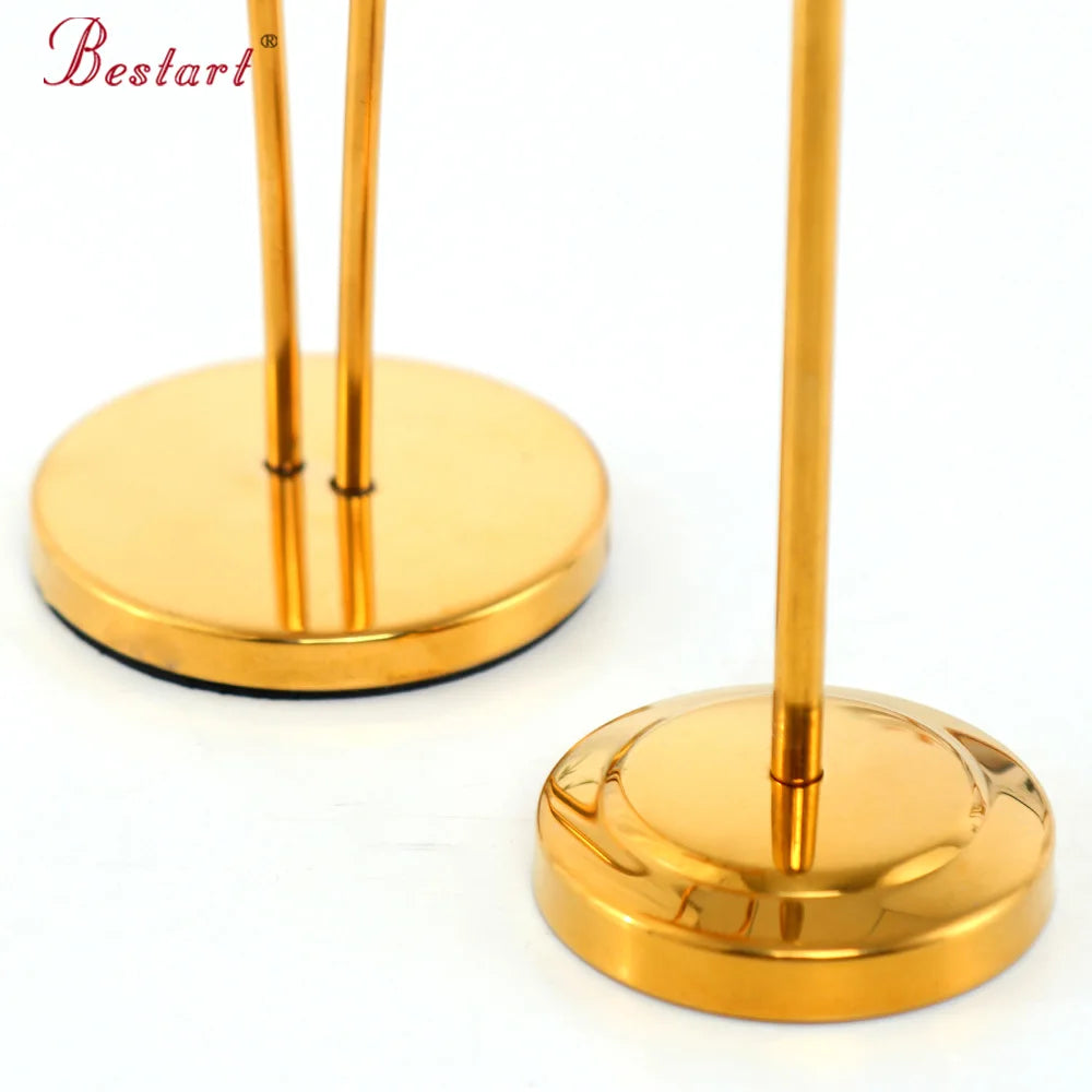 Factory Direct Sales Tabletop Stainless Steel Gold Plated Stand up Table Number Holder