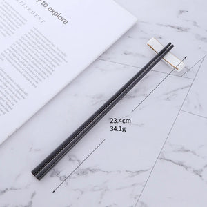 Best Selling Products Non-slip Square Shape Chinese Metal Stainless Steel Logo Custom Chopsticks