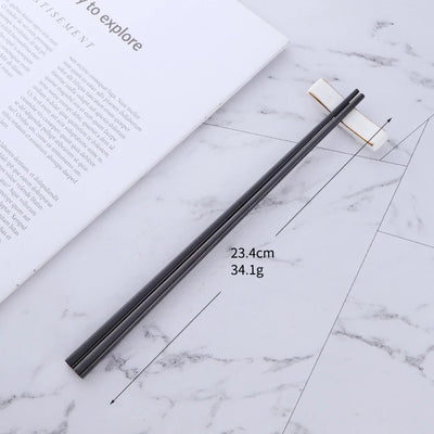 Best Selling Products Non-slip Square Shape Chinese Metal Stainless Steel Logo Custom Chopsticks