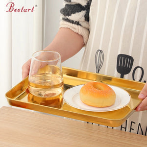 Multi Function BBQ Baking Tray Wholesale Stainless Steel Food Grade Serving Tray Silver Metal Plate for Meat and Food
