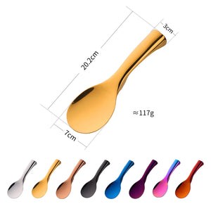 Metal Stainless Steel Ladle Rice Serving Chinese Stainless Steel Soup Spoon Rice Soup Serving Deep Spoon