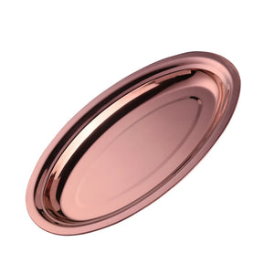 Wholesale Hotel Restaurant Plate Stainless Steel Vegetables Fruits Seafood Fish Plate