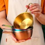 Multifunctional Korean Ramen wine stainless steel 304 18/10 Seasoning Mixing dish serving bowl with handle