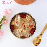 Tableware Insulated Double Walled Polished Rose Gold 304 Stainless Steel Round Rice Bowls