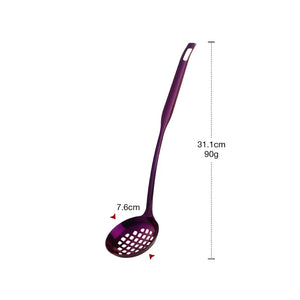 Metal Soup Ladle, 18/8 Stainless Steel Ladle Spoon And Strainer Scoop Set With Holes, Cooking Utensil For Kitchen
