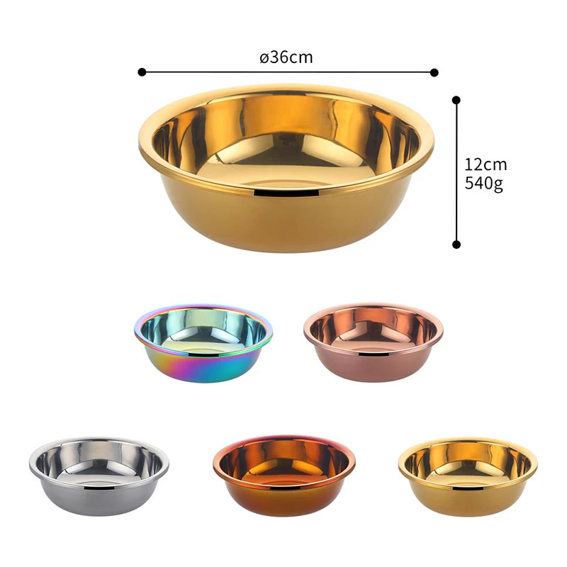 Multifunctional Wash Basin Fruit Vegetable Washbowl Stainless Steel Mixing Basin