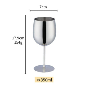 Popular Cup Metal Wine Mugs Stopper Drinking Custom Goblet 304 Stainless Steel Red Wine Glasses