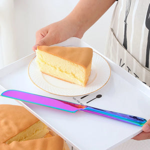 Titanium Gold Plated Stainless Steel Bread and Cake Kitchen Knife Set Rust-Proof Metal Tool