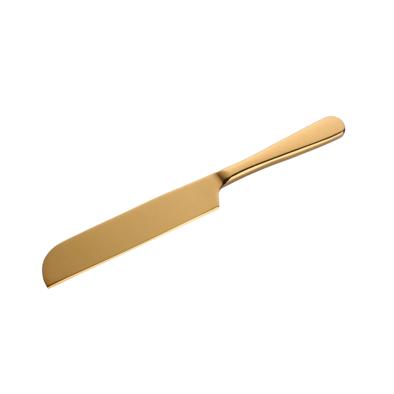 Titanium Gold Plated Stainless Steel Bread and Cake Kitchen Knife Set Rust-Proof Metal Tool