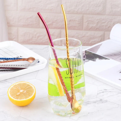 Unique Design Colorful Stainless Steel Sprial Pipette Spoon