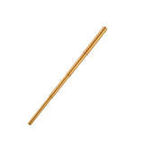 Portable Drinking Metal Gold Extendable Stainless Steel Straw with Brush and Nylon Bag