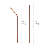 Hot Selling Kids Gold Multicolor rainbow Metal Stainless Steel Drinking Straws