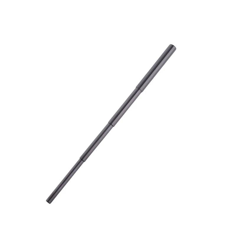 Portable Drinking Metal Gold Extendable Stainless Steel Straw with Brush and Nylon Bag