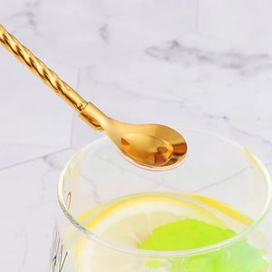 Unique Design Colorful Stainless Steel Sprial Pipette Spoon