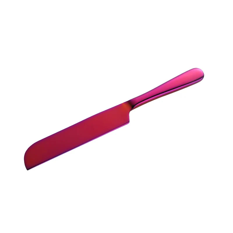 Titanium Gold Plated Stainless Steel Bread and Cake Kitchen Knife Set Rust-Proof Metal Tool