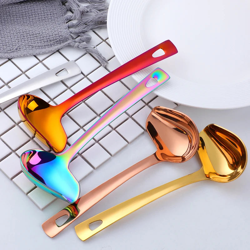 Cake Making Tools Rust Proof Titanium Plated Sauce Oil Duckbill Stainless Steel Spoon