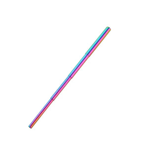 Portable Drinking Metal Gold Extendable Stainless Steel Straw with Brush and Nylon Bag