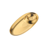 Stainless Steel Dinner Plates Restaurant Gold Serving Tray Round Dessert Cake Snack Dish Silver Storage Plate for Wedding Party
