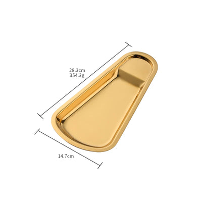 Hotel Dinning Room Stainless Steel Gold Serving Trays for Restaurant Tableware